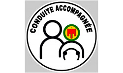 Conduite accompagnée d'Auvergne - 15x15cm - Autocollant(sticker)