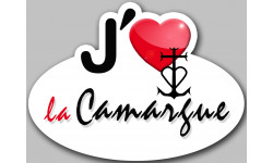 j'aime la Camargue - 15x11cm - Autocollant(sticker)