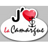 j'aime la Camargue - 15x11cm - Autocollant(sticker)