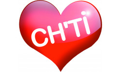 Coeur Ch'ti - 5x4.3cm - Autocollant(sticker)