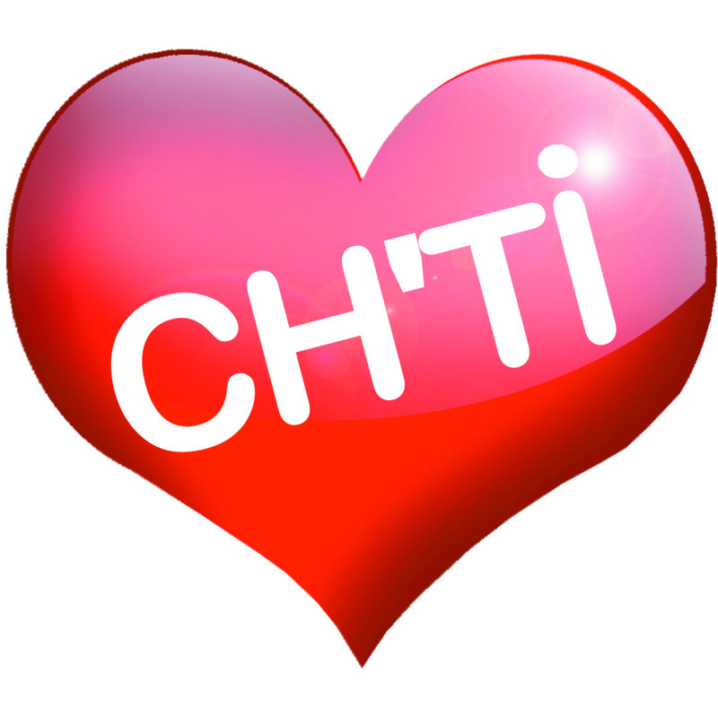 Coeur Ch'ti - 5x4.3cm - Sticker/autocollant