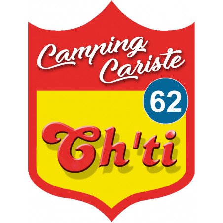 Camping cariste Ch'ti 62 - 20x15cm - Autocollant(sticker)