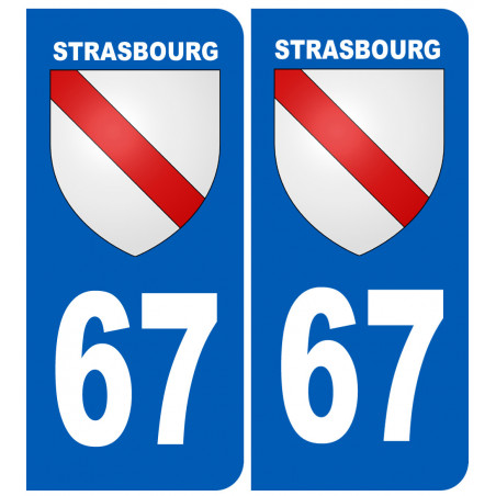 numéro immatriculation ville de Strasbourg - Autocollant(sticker)