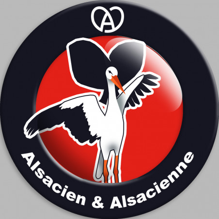 Alsacien & Alsacienne 20cm - Autocollant(sticker)