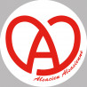 Sticker / autocollant Alsace blanc et rouge - 20cm