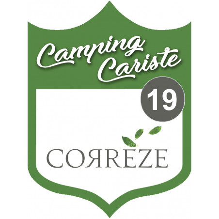 Camping car Corrèze 19 - 20x15cm - Autocollant(sticker)