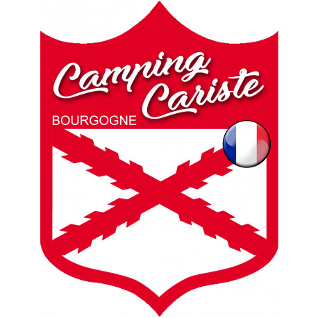 campingcariste Bourgogne - 10x7.5cm - Autocollant(sticker)