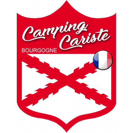 campingcariste Bourgogne - 10x7.5cm - Autocollant(sticker)