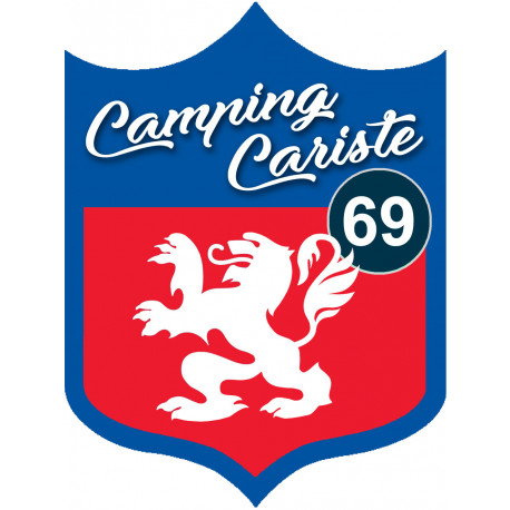 Camping car Lyon 69 - 15x11.2cm - Autocollant(sticker)