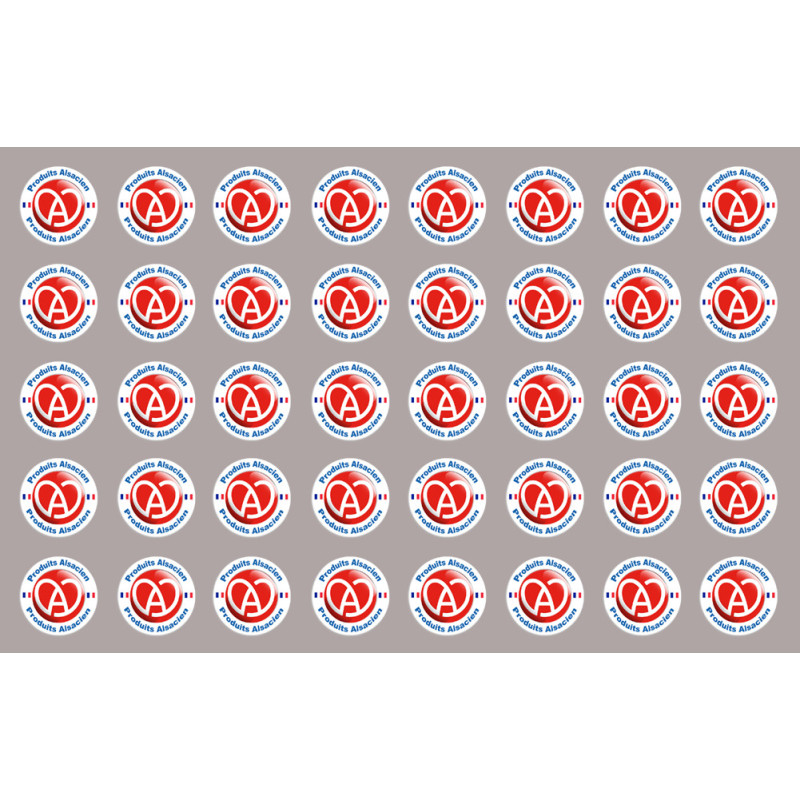 produits Alsacien - 40fois 2cm - Sticker/autocollant