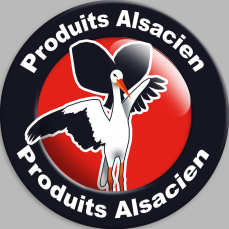 produits Alsacien cigogne - 20cm - Autocollant(sticker)