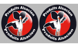 série Produits Alsacien cigogne - 2stickers de 10cm - Autocollant(sticker)
