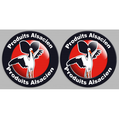 Produits Alsacien cigogne - 2fois 10cm - Autocollant(sticker)