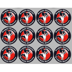 Produits Alsacien cigogne - 12fois de 5cm - Sticker/autocollant