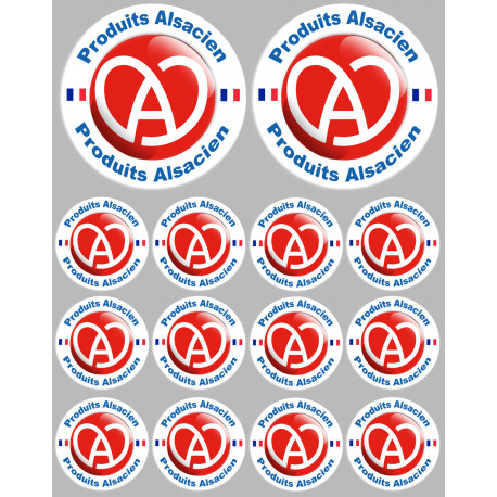 série Produits Alsacien - 2x10cm/12x5cm - Autocollant(sticker)