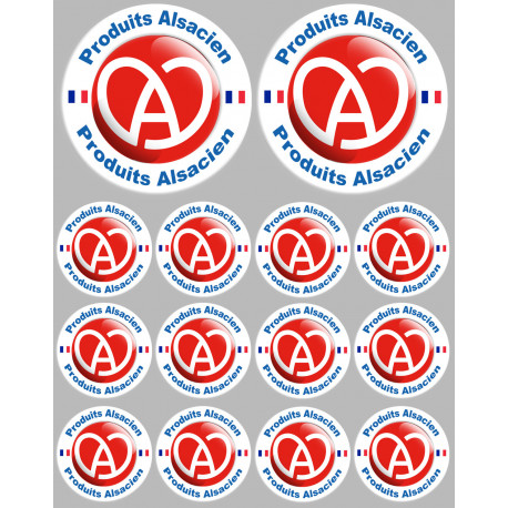 Produits Alsacien - 2fois 10cm/12fois 5cm - Autocollant(sticker)