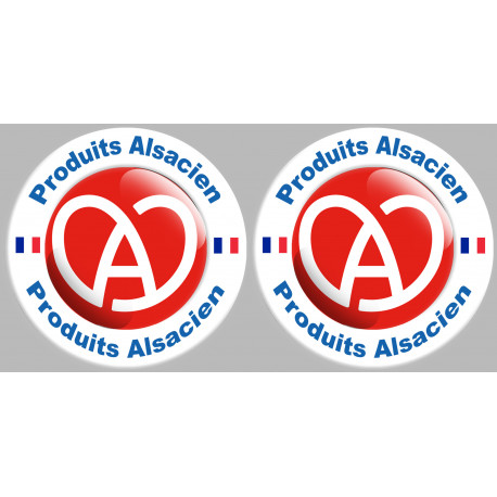 2 produits Alsacien - 10cm - Autocollant(sticker)