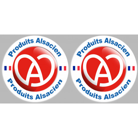 2 produits Alsacien - 10cm - Autocollant(sticker)