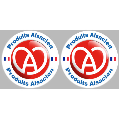 2 produits Alsacien - 10cm - Sticker/autocollant