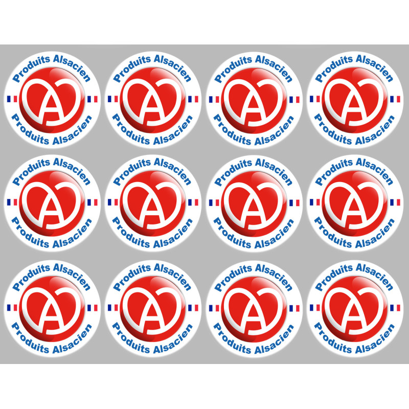 Produits Alsacien cigogne - 12fois 5cm - Sticker/autocollant