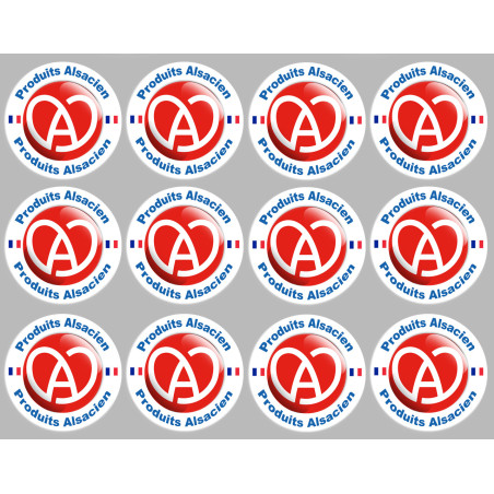 Produits Alsacien cigogne - 12fois 5cm - Sticker/autocollant
