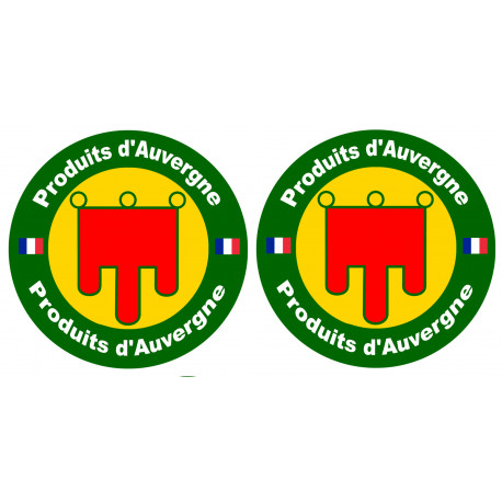 Produits d'Auvergne - 2fois 10cm - Autocollant(sticker)