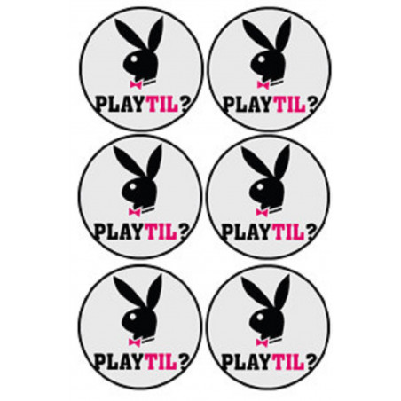 Playtil (6 fois 5cm) - Autocollant(sticker)