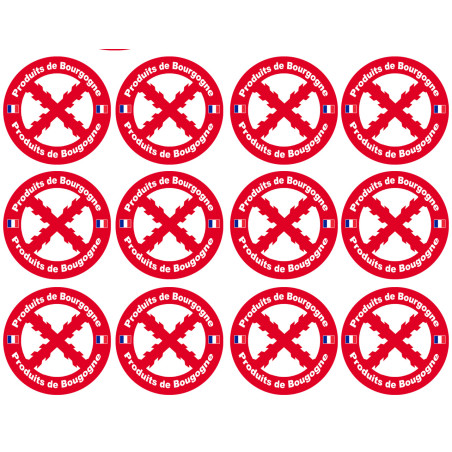 Produits Bourguignons - 12fois 5cm - Sticker/autocollant