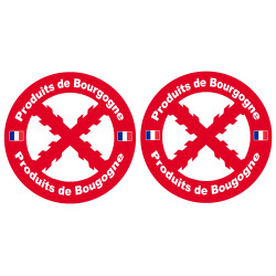 Produits Bourguignons - 2fois 10cm - Sticker/autocollant