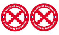 Produits Bourguignons - 2stickers de 10cm - Autocollant(sticker)