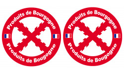 Produits Bourguignons - 2fois 10cm - Autocollant(sticker)