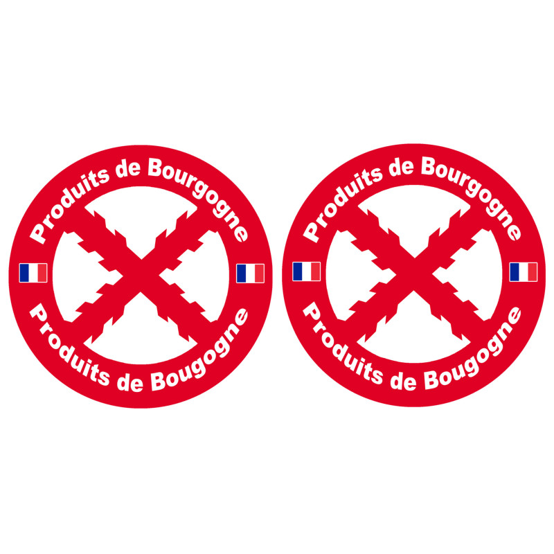 Produits Bourguignons - 2fois 10cm - Sticker/autocollant