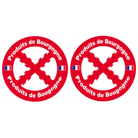 Produits Bourguignons - 2fois 10cm - Autocollant(sticker)