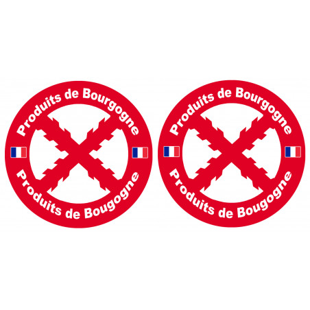 Produits Bourguignons - 2fois 10cm - Autocollant(sticker)