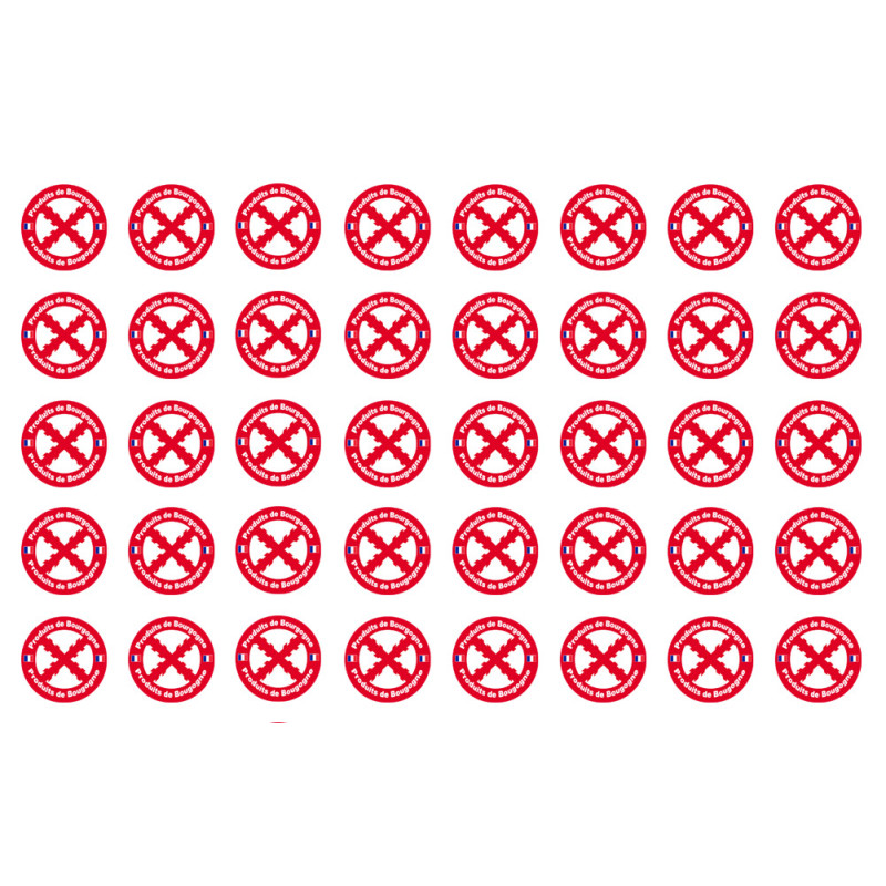 Produits de Bourgogne - 40fois 2cm - Sticker/autocollant