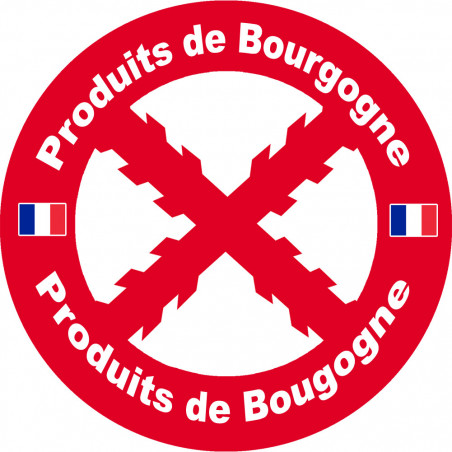 Produits de Bourgogne - 1 sticker de 15cm - Autocollant(sticker)