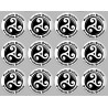 Produits bretons triskel - 12fois 5cm - Sticker/autocollant
