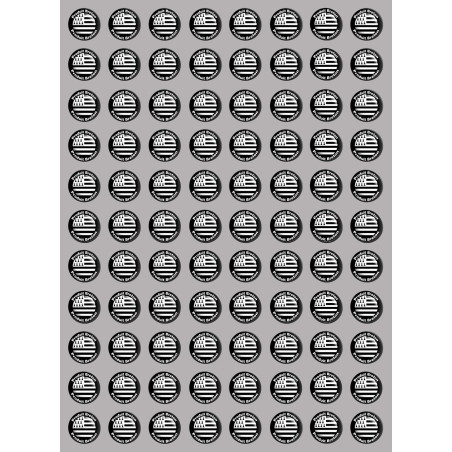 Produits drapeau bretons - 88fois 2cm - Sticker/autocollant