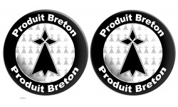Produit breton hermine - 2 stickers de 10cm - Autocollant(sticker)
