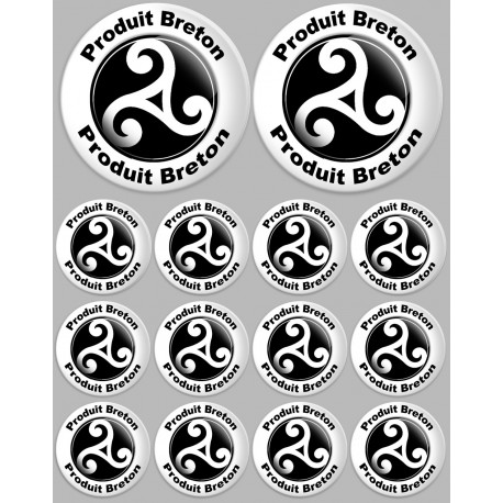 Produit breton triskel - 2fois 10cm / 12fois 5cm - Autocollant(sticker)