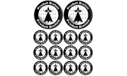 Produit breton hermine - 2fois 10cm / 12fois 5cm - Autocollant(sticker)