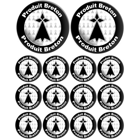 Produits bretons hermine - 2fois 10cm / 12fois 5cm - Sticker/autocolla