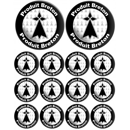 Produit breton hermine - 2fois 10cm / 12fois 5cm - Autocollant(sticker)