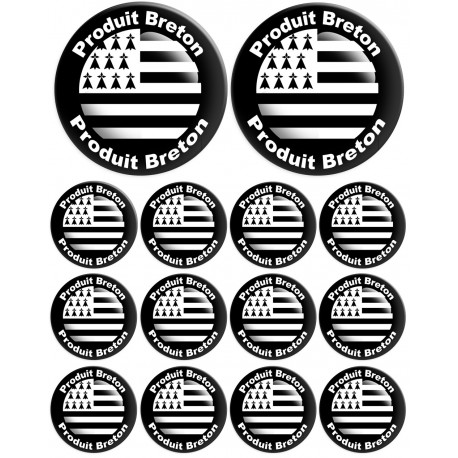 Produit drapeau breton - 2fois 10cm / 12fois 5cm - Autocollant(sticker)