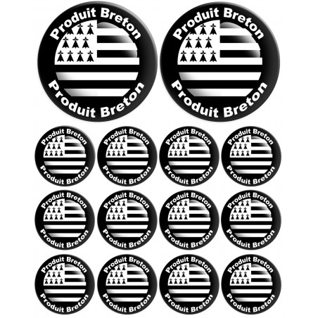 Produit drapeau breton - 2fois 10cm / 12fois 5cm - Autocollant(sticker)