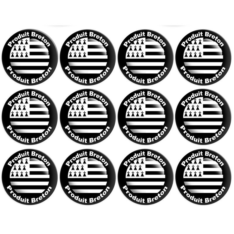 Produits drapeau bretons - 12fois 5cm - Sticker/autocollant