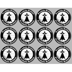Produit breton hermine - 12fois 5cm - Sticker/autocollant