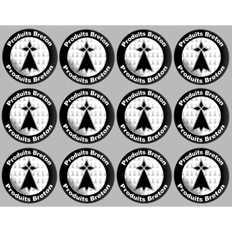 Produit breton hermine - 12fois 5cm - Autocollant(sticker)