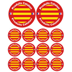 Produits Catalan - 2fois 10cm et 12fois 5cm - Sticker/autocollant