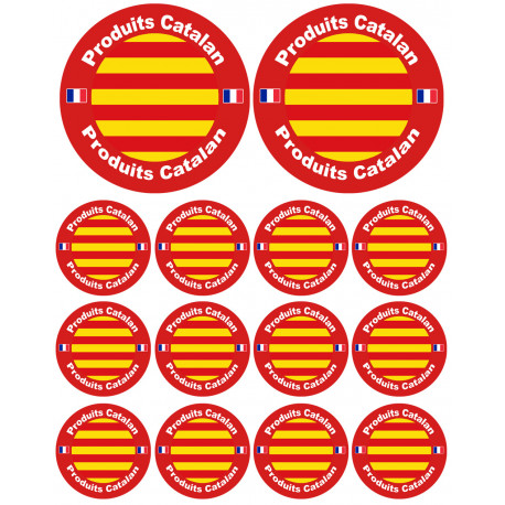 Produits Catalan - 2fois 10cm et 12fois 5cm - Autocollant(sticker)